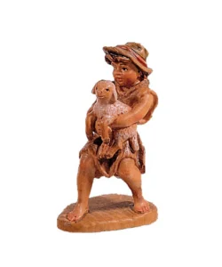 Shepherd with lamb (Rustic Nativity)