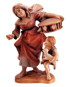 Woman, child and cage with chicken (Rupert Nativity)