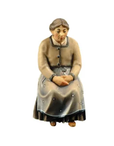 Woman sitting without bench (Rustic Nativity)