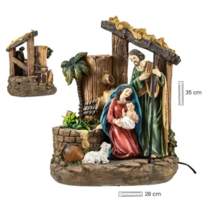 Nativity with fountain. 35 cm.
