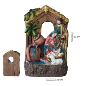 Nativity with fountain. 52 cm.