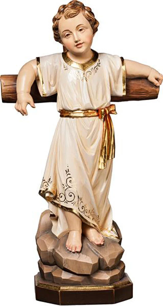 Jesus Child standing with cross