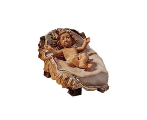 Infant Jesus with cradle in 2 pieces (Rupert Nativity)