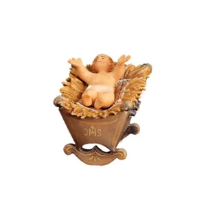 Infant Jesus with cradle 2 pieces (Kastlunger Nativity)