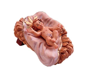 Infant Jesus with cradle 2 pieces (Rustic Nativity)