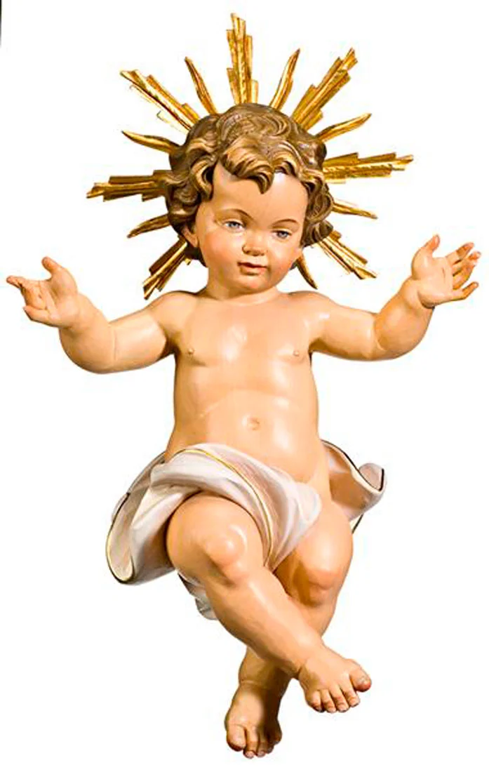 Niño Jesus de cuna con aureola
