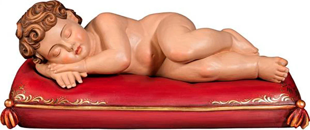Jesus Child sleeping on pillow