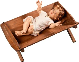 Niño Jesus vestido con cuna