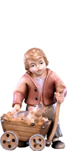 Boy with cart (Alpes Nativity)