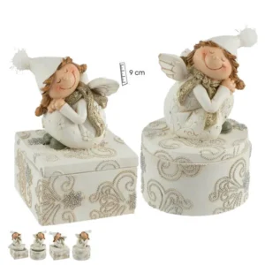 Pareja de angeles sobre caja