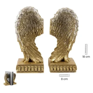 Pareja de sujetalibros con forma de ala