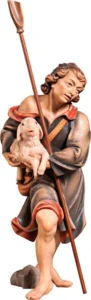 Shepherd with lamb and shovel (without base)
