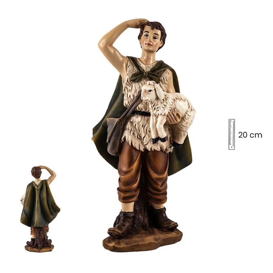 Shepherd with sheep. Various measures