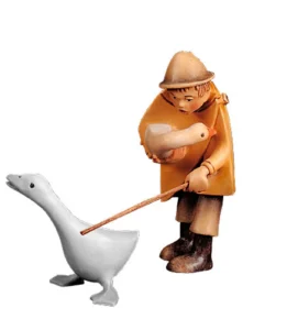 Shepherd with goose (Kastlunger Nativity)