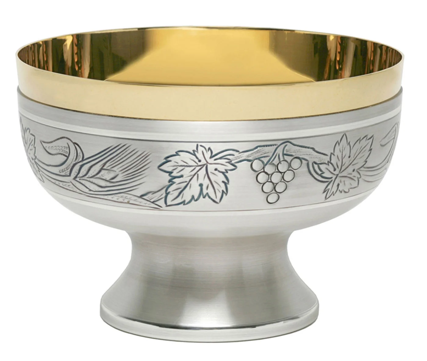 Patena grabada con cubierta