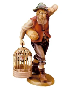 Shepherd with bird-cage (Rustic Nativity)
