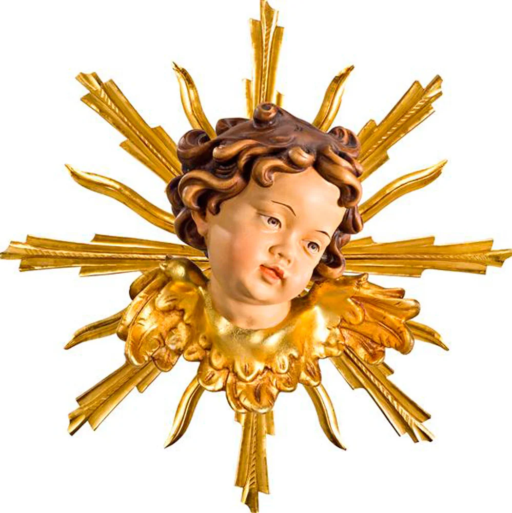 Cherub with rays (left side)