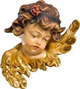 Cherub with rose
