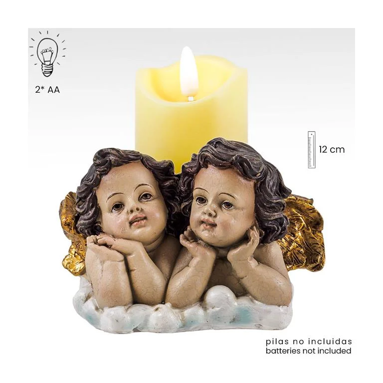 Cherubs with candle