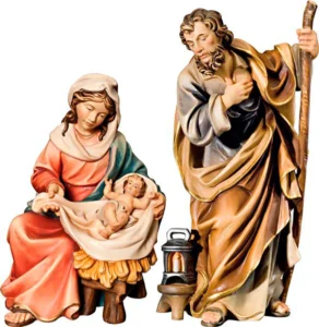 Sagrada Familia con niño en el regazo (Nacimiento Alpino)