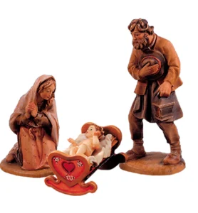 Holy Family 3 pieces 1A+2+3 (Rustic Nativity)