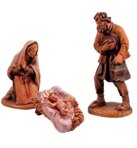 Holy Family 3 pieces 1B+2+3 (Rustic Nativity)