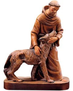 Saint Francis of Assisi with wolf