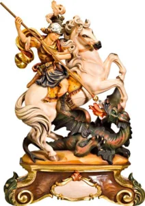 Saint George on horse with pedestal
