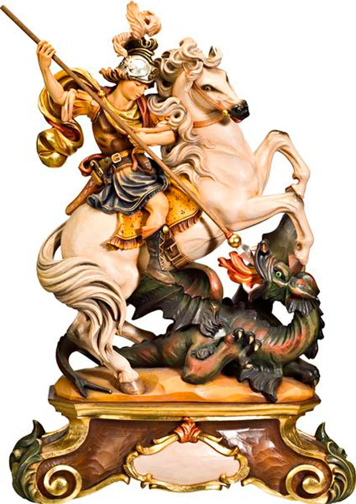 Saint George on horse with pedestal