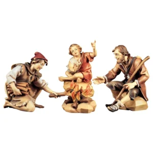 Set of shepherds in the fire (Casales Nativity)