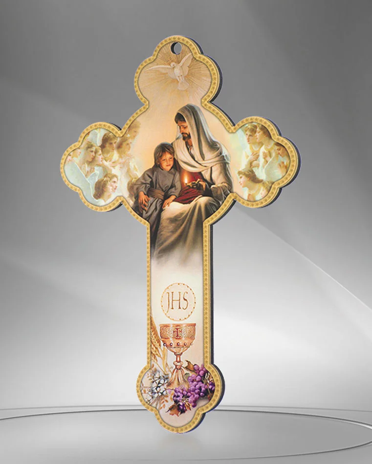 Crucifijo Comunión (niño) en madera