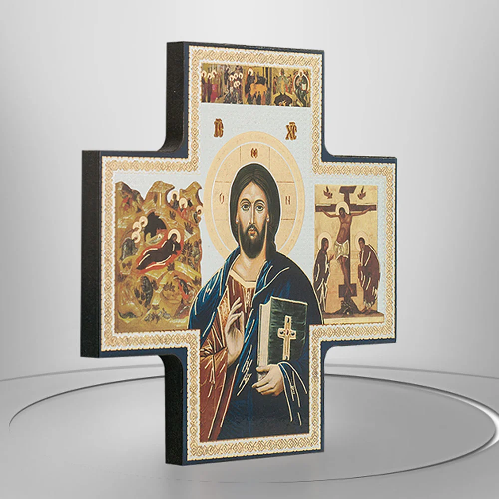 Crucifix Christ Pantocrator of wood