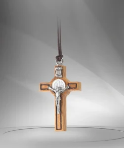 Saint Benedict cross. Olive wood