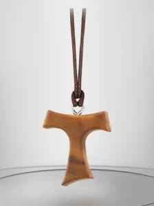 Tau cross of olive wood