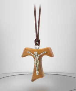 Cruz de Tau en madera de Olivo