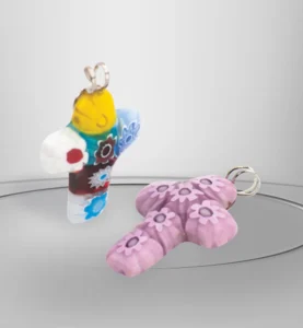 Cruz de cristal murano