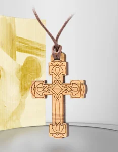 Olive wood cross. Blister.