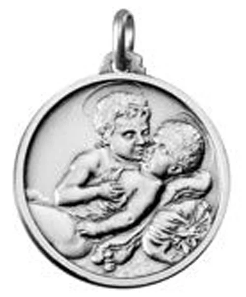 Medalla de Jesús y San Juan Bautista (niños)
