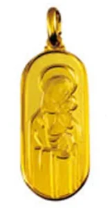 Medalla de Virgen estilizada