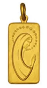 Medalla de Virgen estilizada