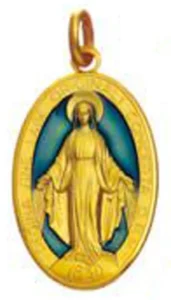 Medalla de la Virgen Milagrosa esmaltada