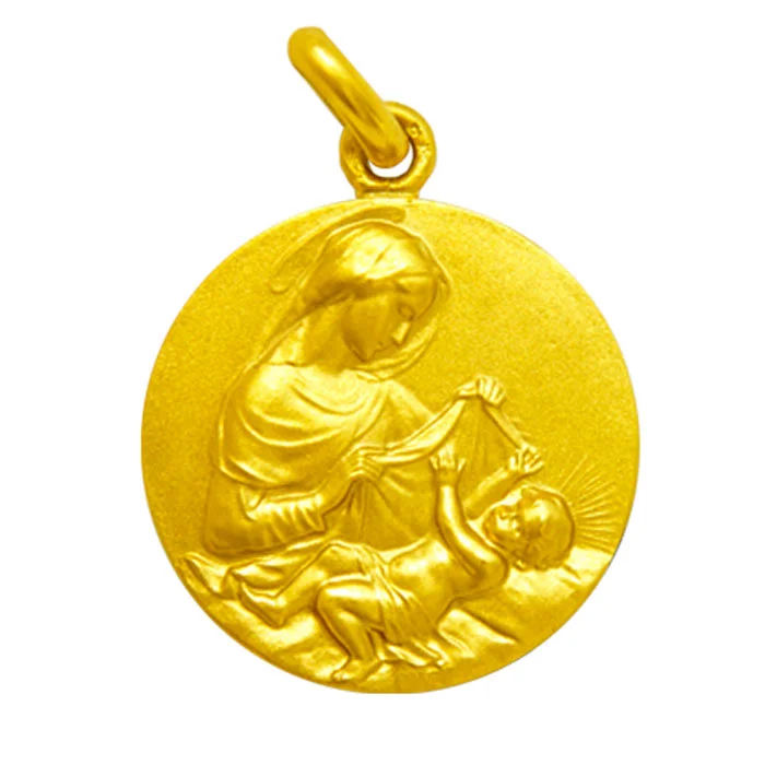 Medalla de la Virgen con niño