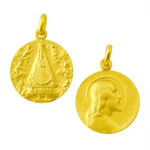 Medalla escapulario de Nuestra Señora de Begoña (Virgen de Begoña) y Cristo Salvador