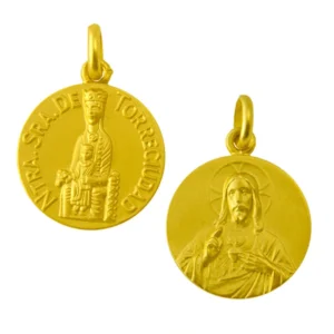 Medalla escapulario de Nuestra Señora de Torreciudad y el Sagrado Corazon de Jesus