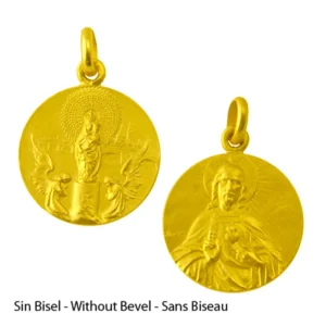 Medalla escapulario de la Virgen del Pilar y el Sagrado Corazon de Jesus