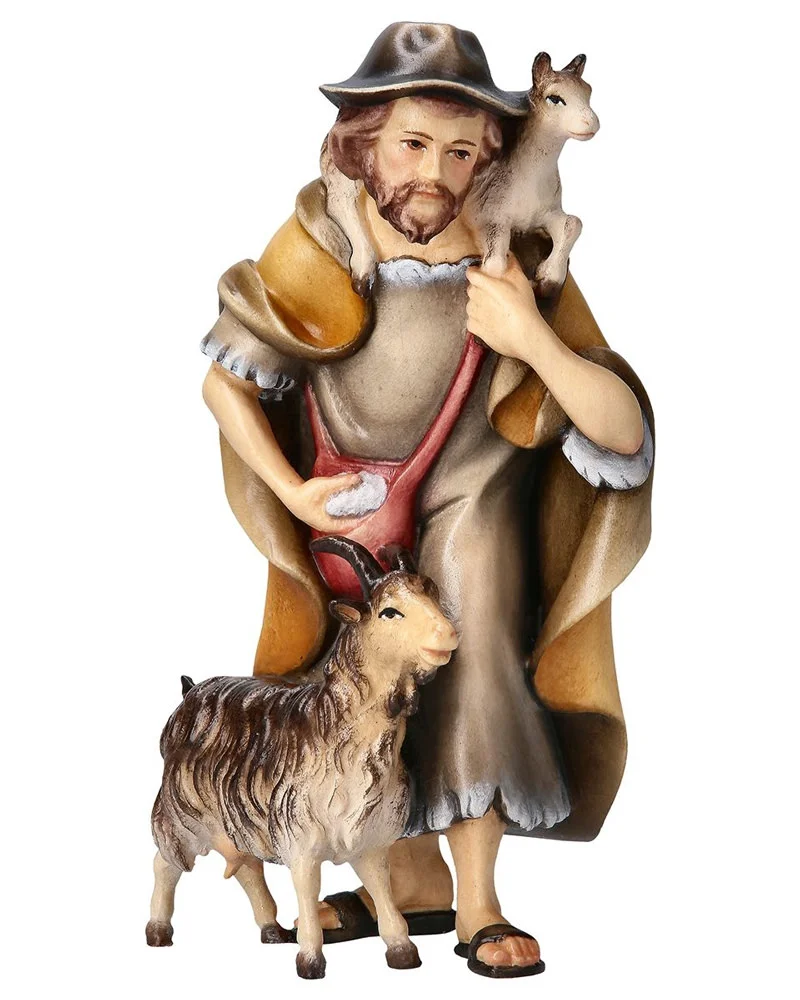 Shepherd with two goats (Casales Nativity)