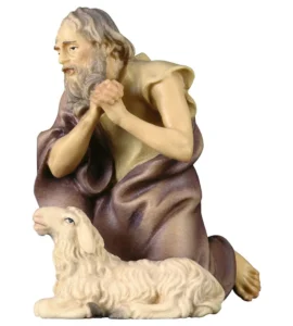 Shepherd with sheep (Casales Nativity)