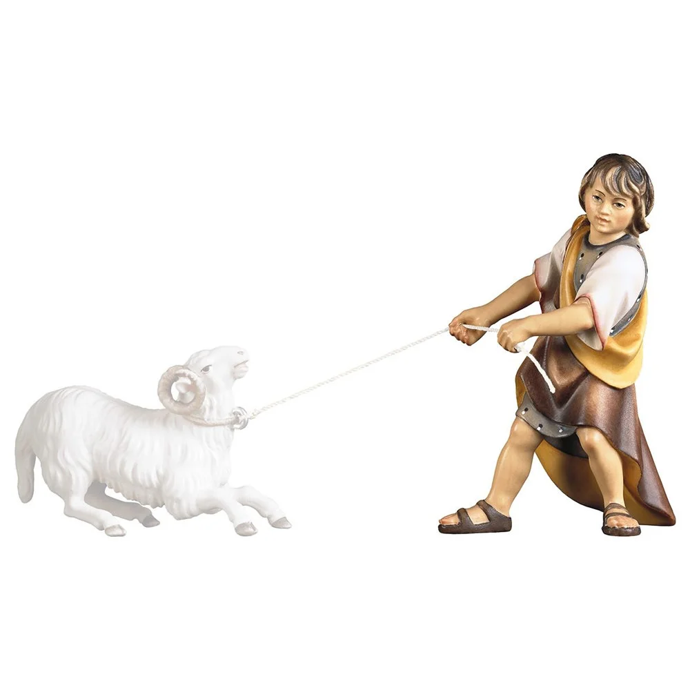 Pulling Shepherd, no ram (Casales Nativity)