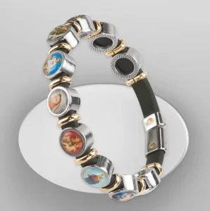 Pulsera Santos y Vírgenes. Elástico.