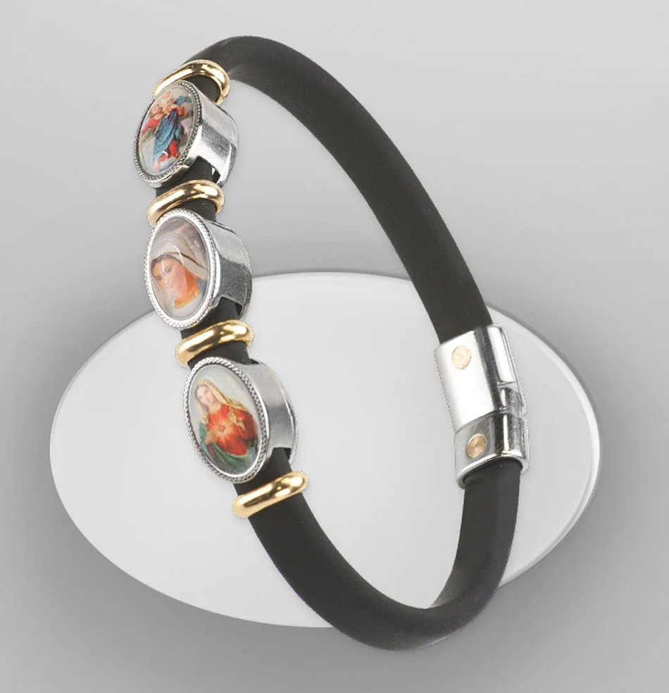 Pulsera Santos y Vírgenes. Elástico.